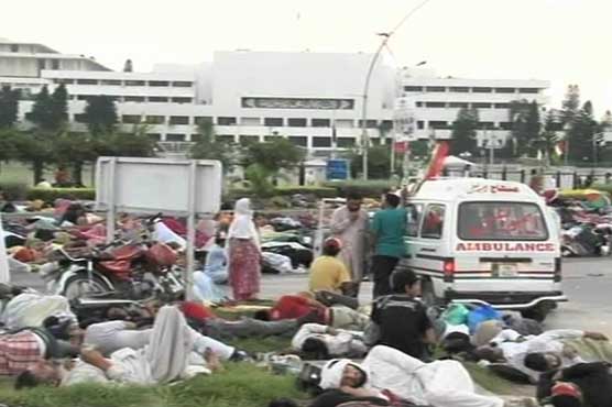 PTI, PAT stage sit-in at Constitution Avenue